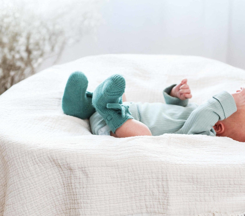 Babymütze & -Schuhe mint - bergkindl