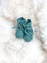 Babyschuhe aus Merinowolle – Mint| 0–6 Monate (Kopie) - bergkindl