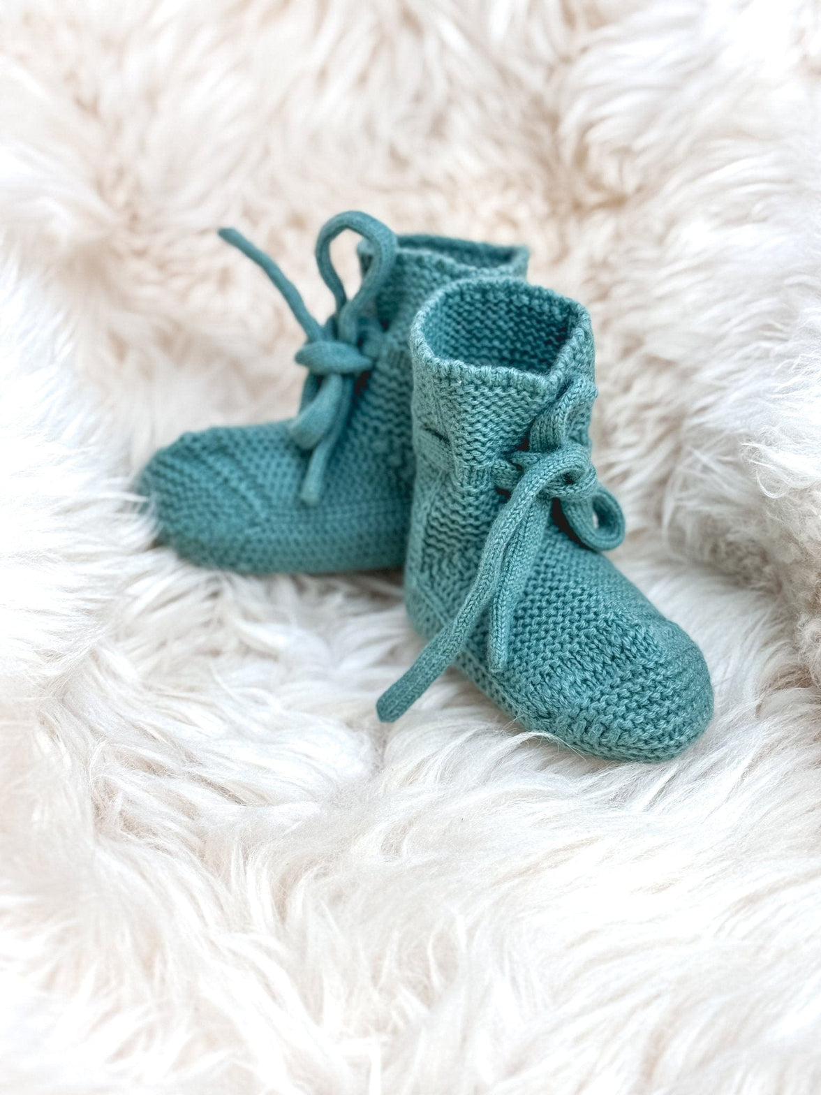 Babyschuhe aus Merinowolle – Mint| 0–6 Monate (Kopie) - bergkindl