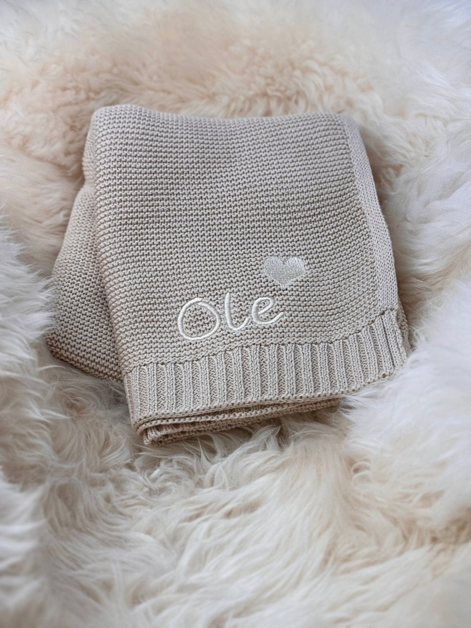 Beige Babydecke - Kuschelweich - bergkindl