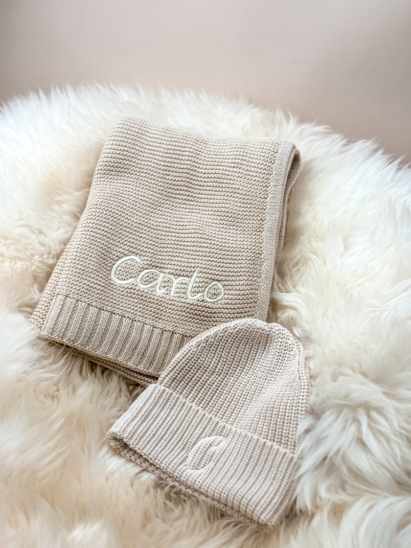 Beige Babydecke - Kuschelweich - bergkindl