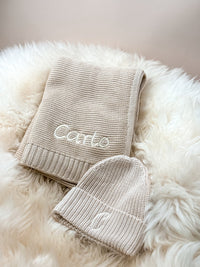 Beige Babydecke - Kuschelweich - bergkindl