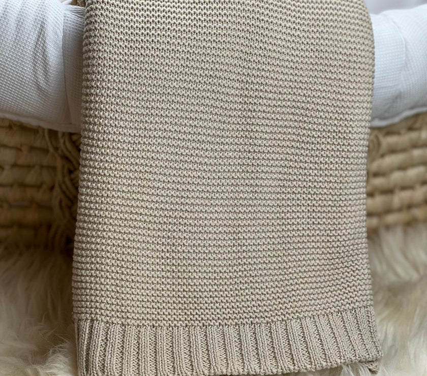 Beige Babydecke - Kuschelweich - bergkindl