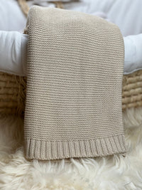 Beige Babydecke - Kuschelweich - bergkindl