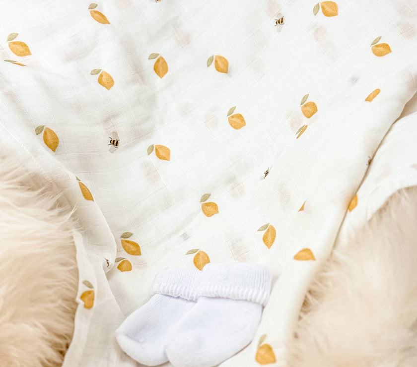 Bienen Baby Musselintuch - Kuschelweich und Vielseitig - bergkindl