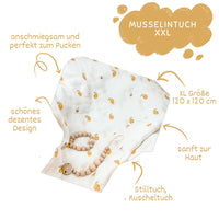 Bienen Baby Musselintuch - Kuschelweich und Vielseitig - bergkindl