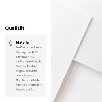 Glückwunschkarte Material