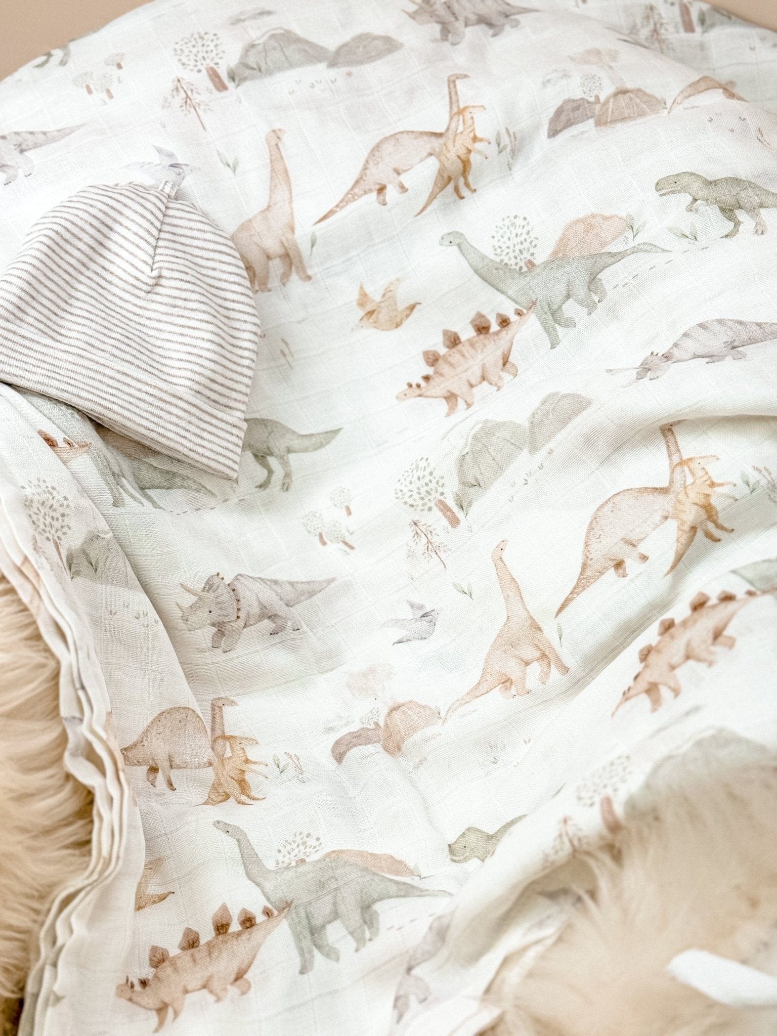 Musselintücher Baby Dino - Kuschelweich und Vielseitig 