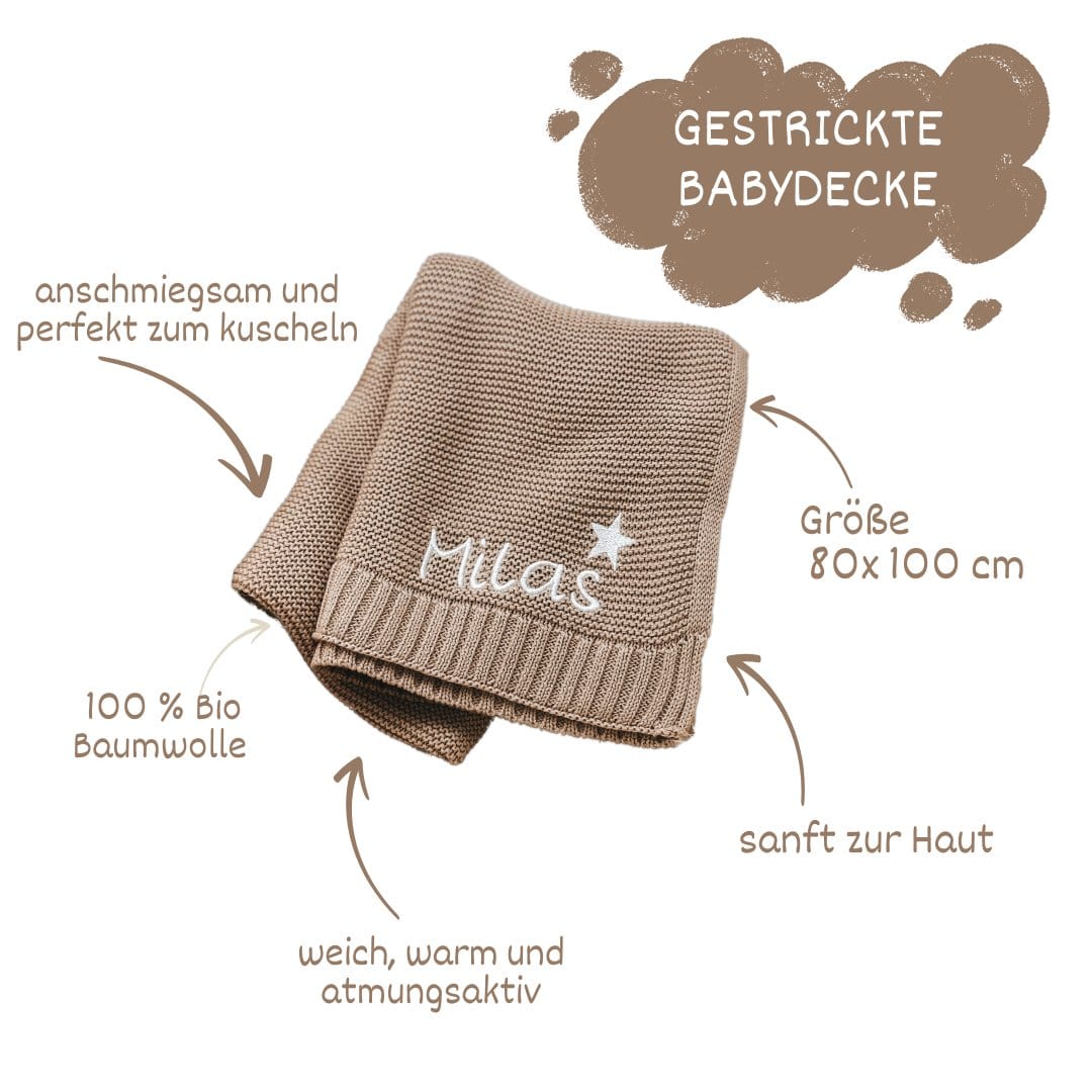 Greige Babydecke - Kuschelweich - bergkindl