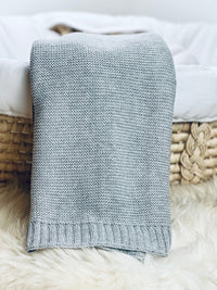 Graue Babydecke - Kuschelweich - bergkindl