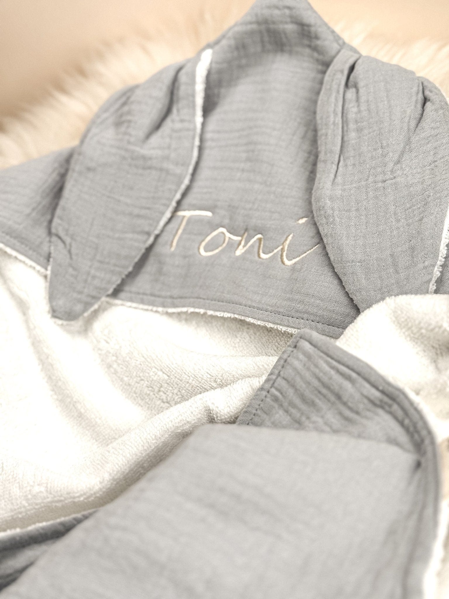 Babyhandtuch / Kapuzenhandtuch Baby aus 100% Baumwolle - bergkindl