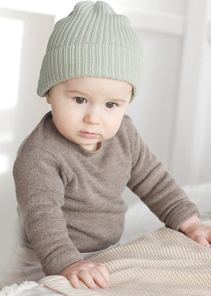 Babymütze / Baby Mütze mint gestrickt