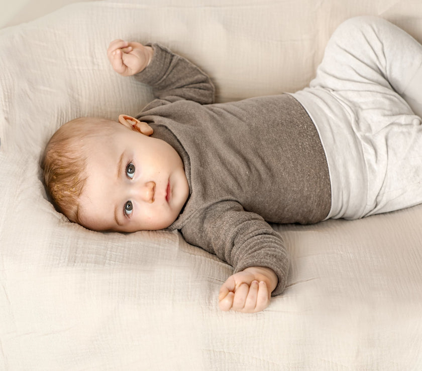 Musselin Babydecke creme aus (Bio)Baumwolle - bergkindl