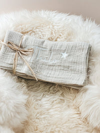 Musselin Babydecke creme aus (Bio)Baumwolle - bergkindl