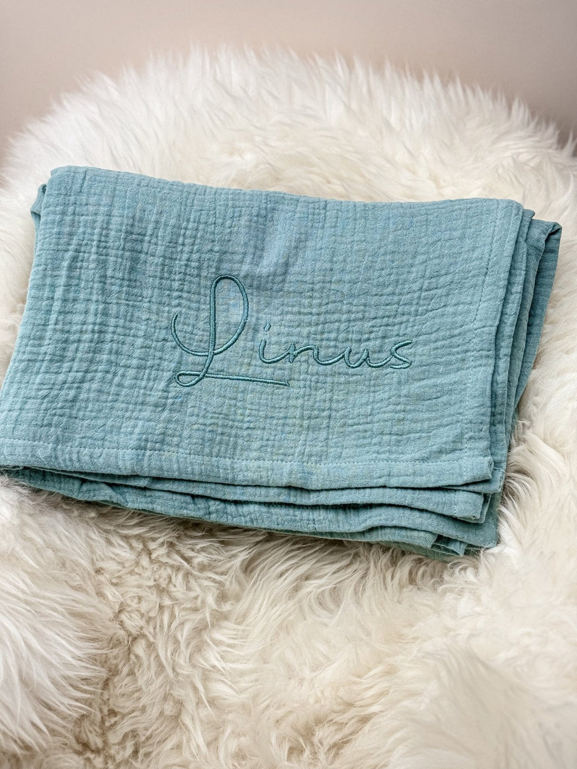 Musselin Babydecke mint aus (Bio)Baumwolle - bergkindl