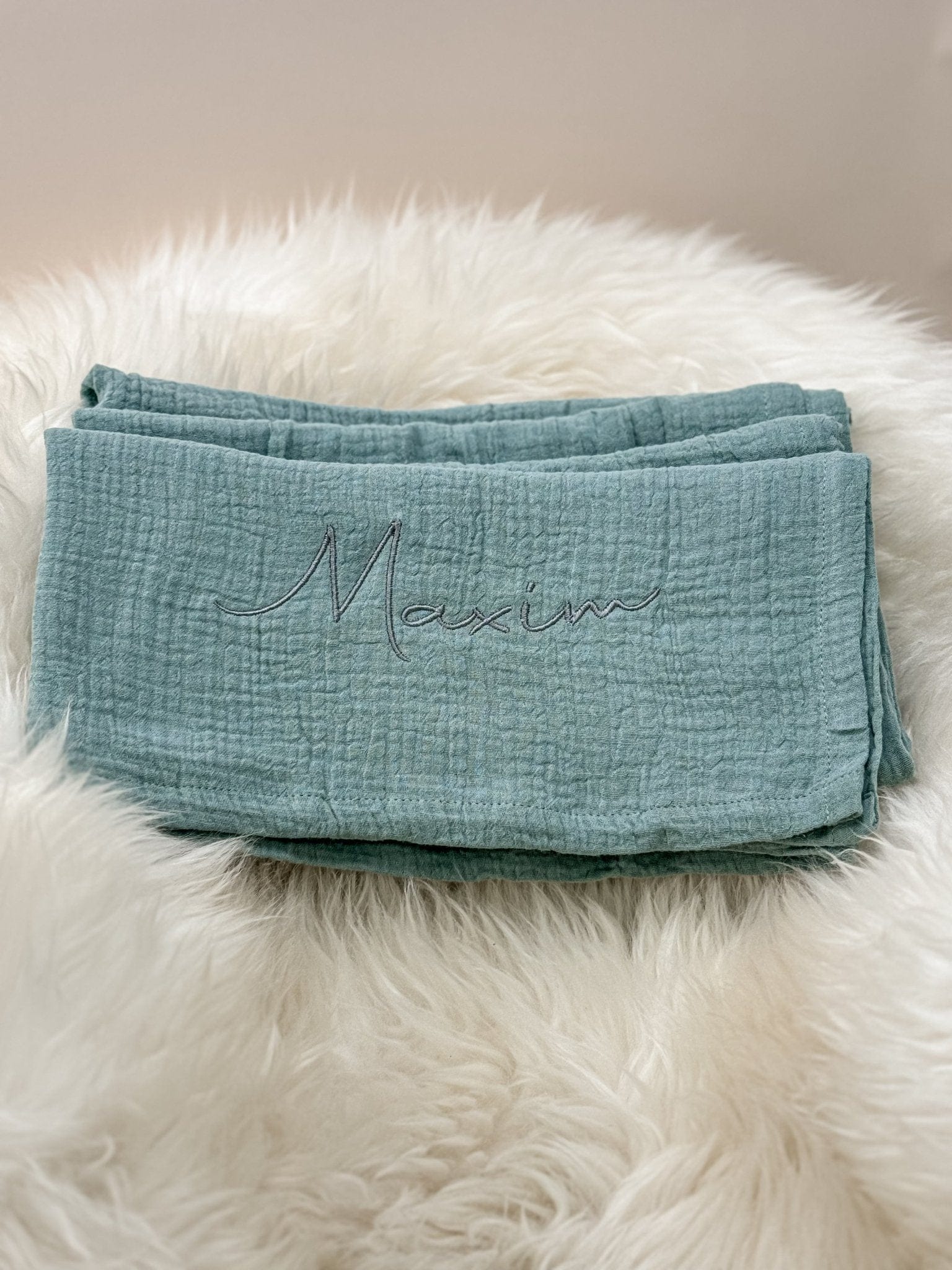 Musselin Babydecke mint aus (Bio)Baumwolle - bergkindl