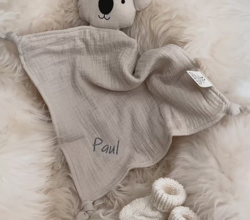 Schmusekoala Creme - aus Bio Musselin