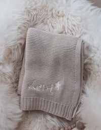 Beige Babydecke -Kuschelweich