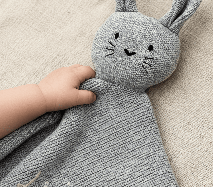 Schmusetuch Hase gestrickt - bergkindl