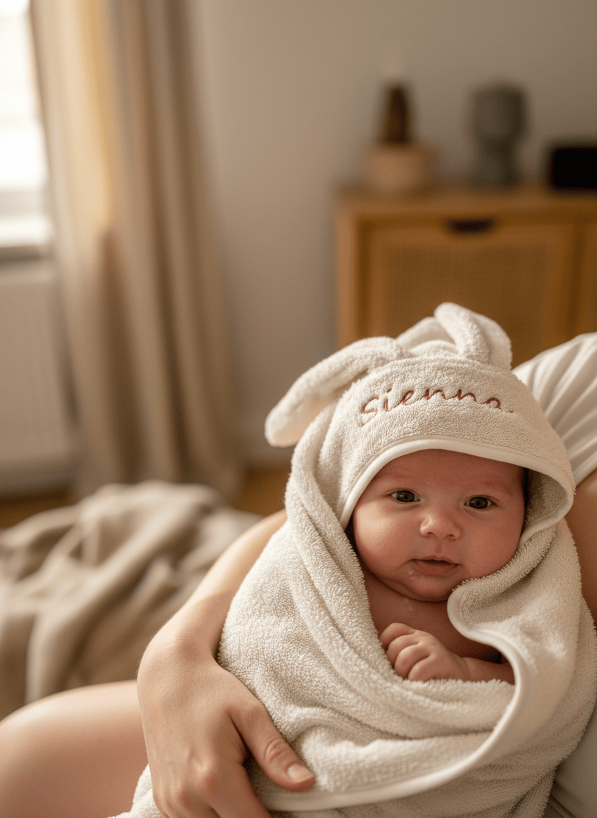 Kapuzenhandtuch Ivory zum baden