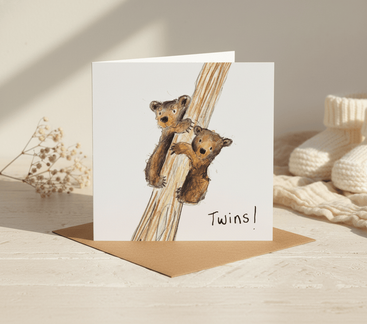 Geschenkkarte Baby für Zwillinge