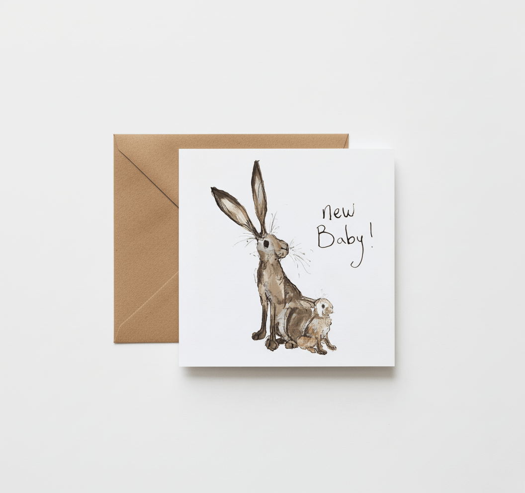 Geschenkkarte Baby Hase zum verschenken