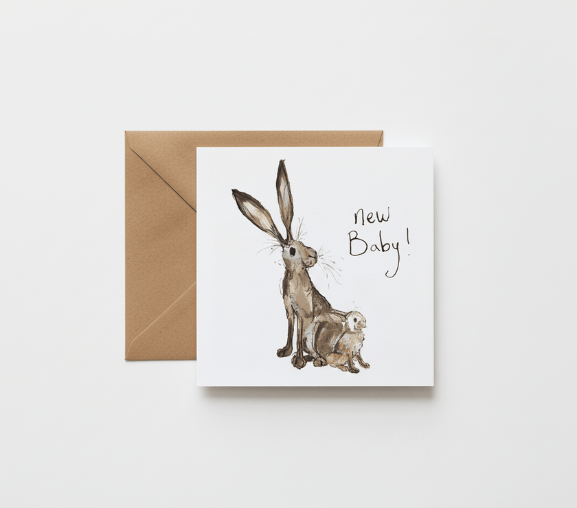 Geschenkkarte Baby Hase zum verschenken