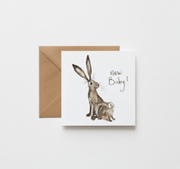 Geschenkkarte Baby Hase zum verschenken