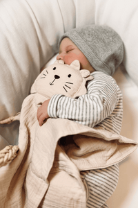 Schmusetuch-Schnufffeltuch Löwe im Arm Baby