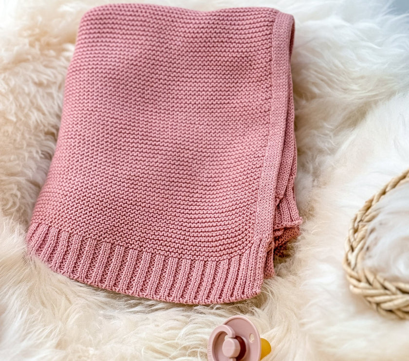 Rosé Babydecke - Kuschelweich - bergkindl
