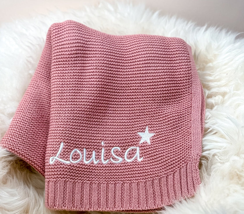 Rosé Babydecke - Kuschelweich - bergkindl