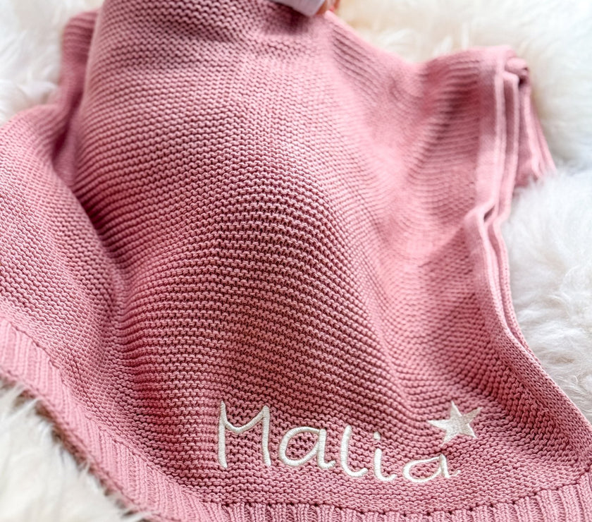 Rosé Babydecke - Kuschelweich - bergkindl