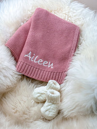 Rosé Babydecke - Kuschelweich - bergkindl