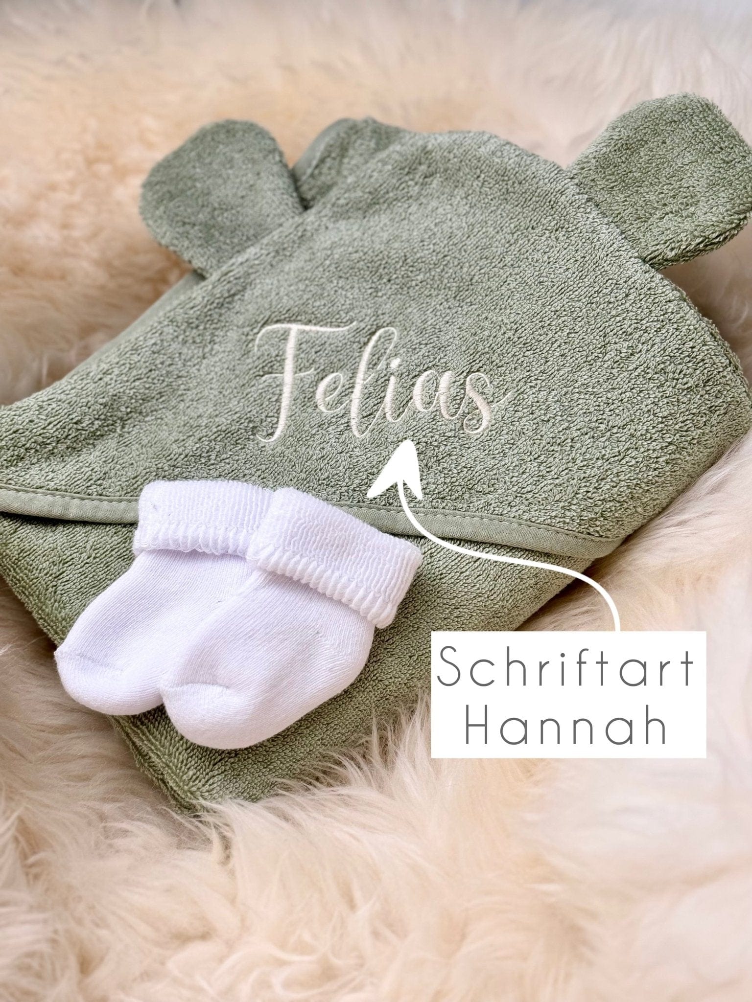 Babyhandtuch / Kapuzenhandtuch Baby - bergkindl