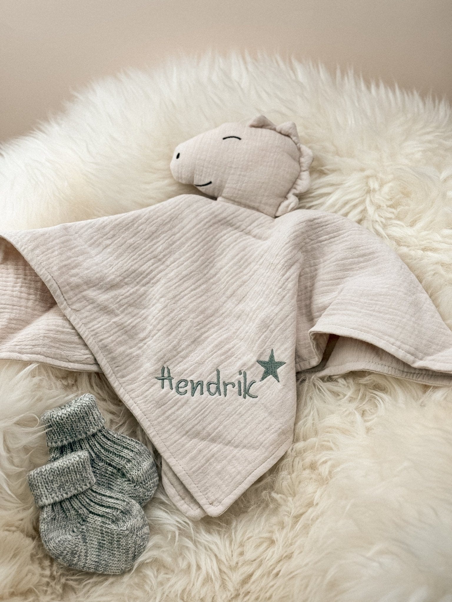 Dino Schmusetuch - Schnuffeltuch mit Namen