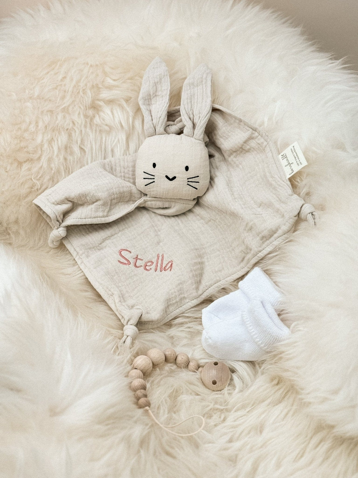 Schnuffeltuch - Schmusetuch Hase in kuschelweich