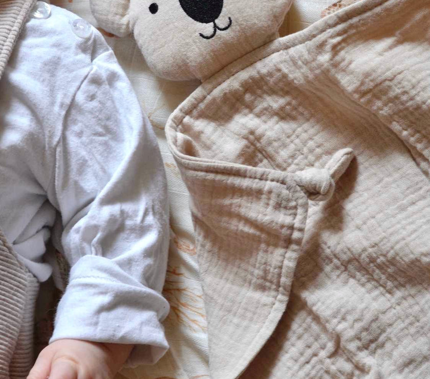 Schmusekoala Creme - Dein kuscheliger Lieblingsbegleiter aus Bio Musselin - bergkindl