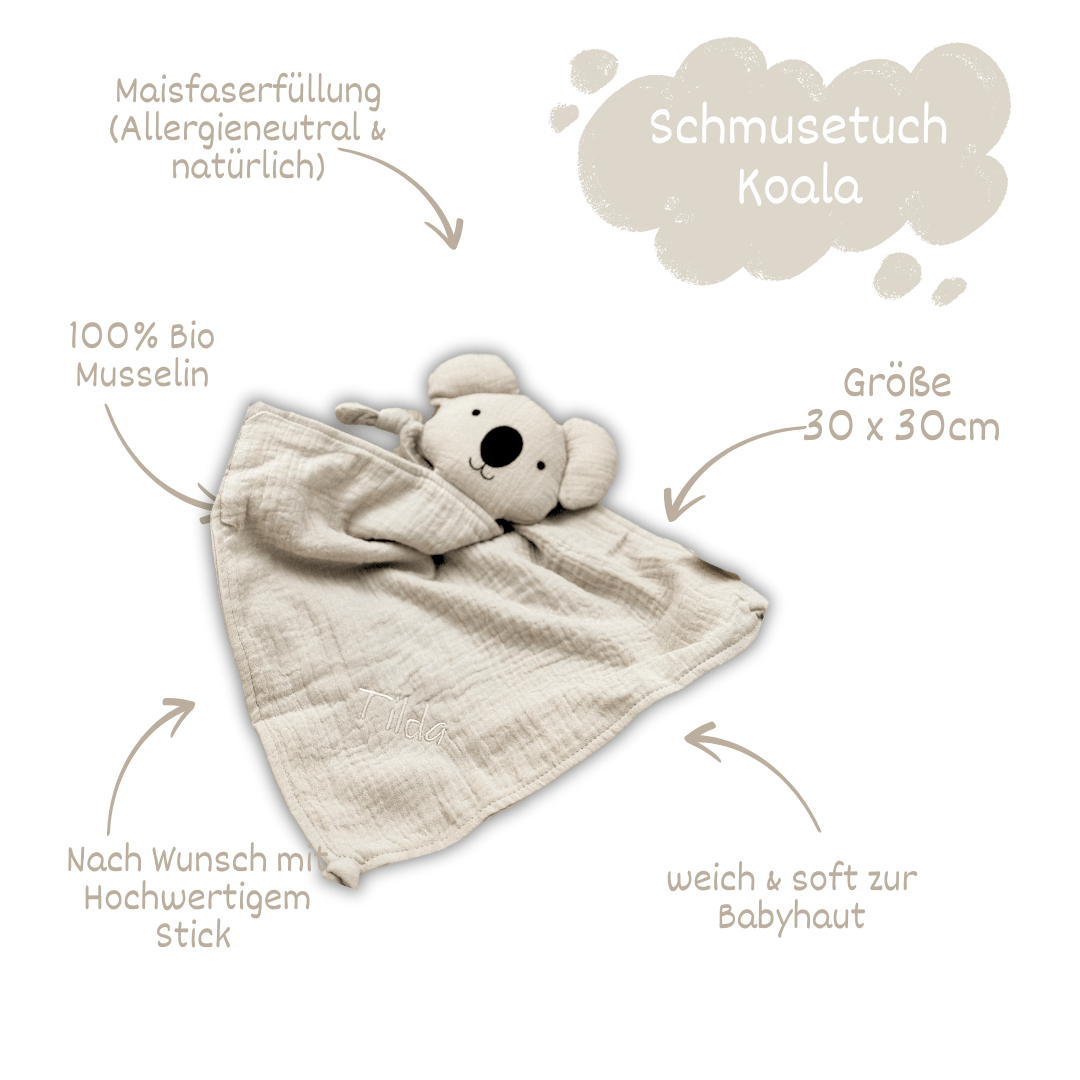 Schmusekoala Creme - Schmusetuch -Schnuffeltuch