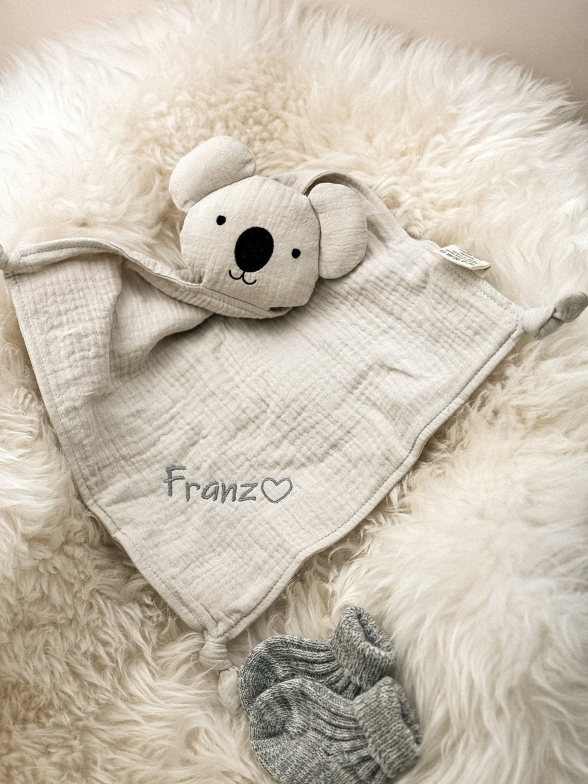 Schmusekoala Creme - Schmusetuch -Schnuffeltuch