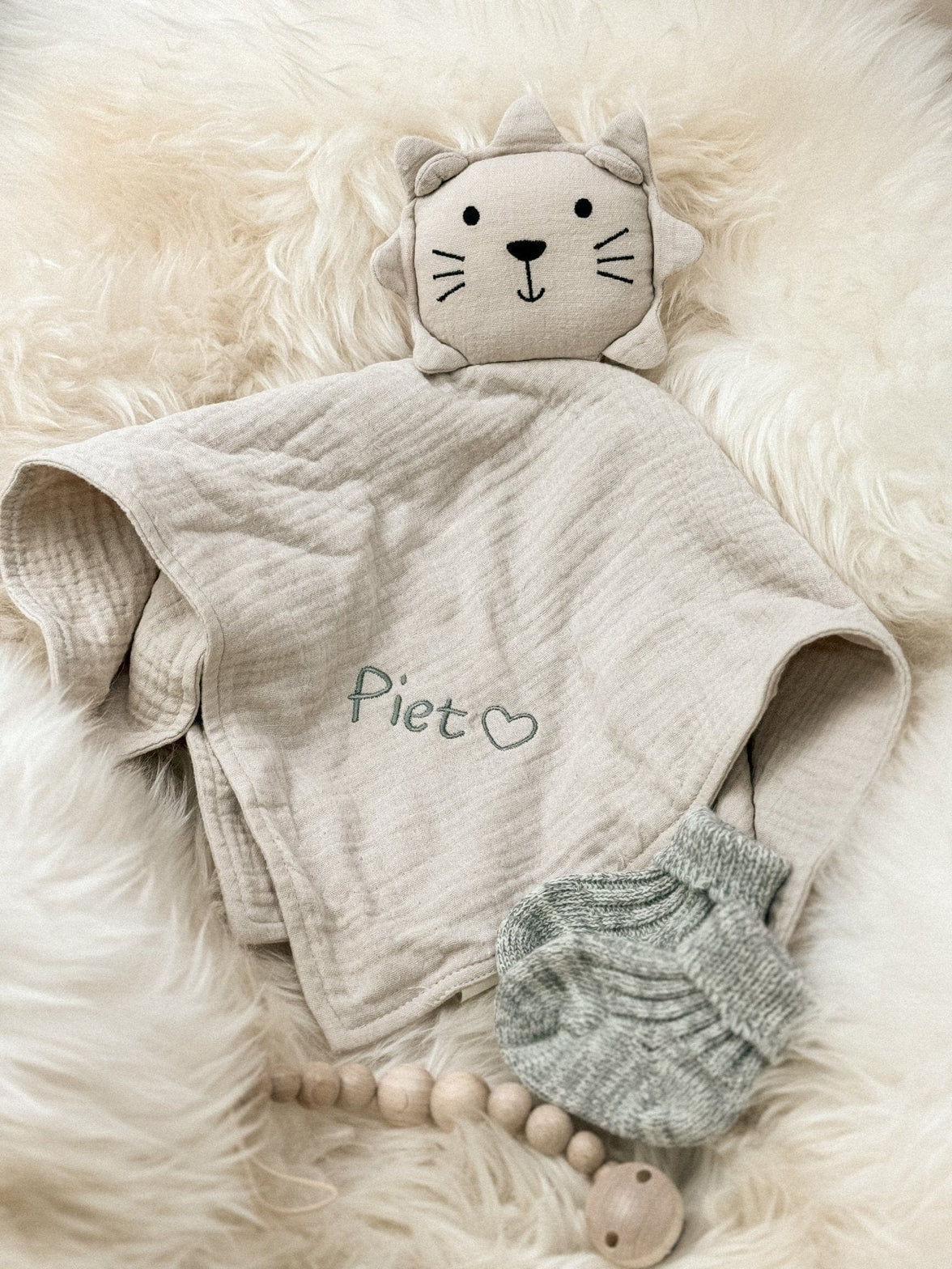 Schnuffeltuch - Schmusetuch  -Löwe mit Namen Piet