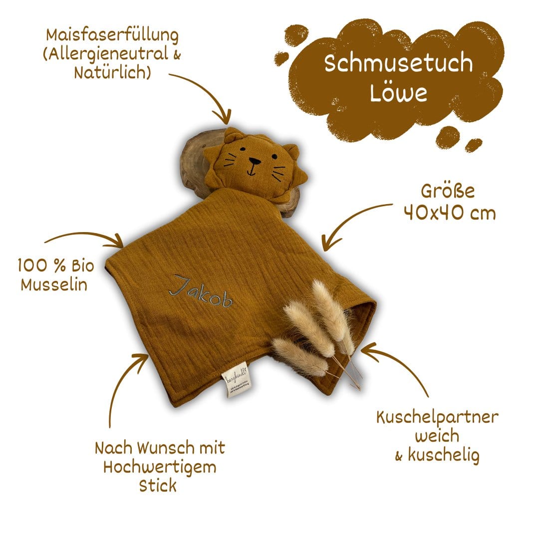 Schmusetuch Löwe Ocker - bergkindl