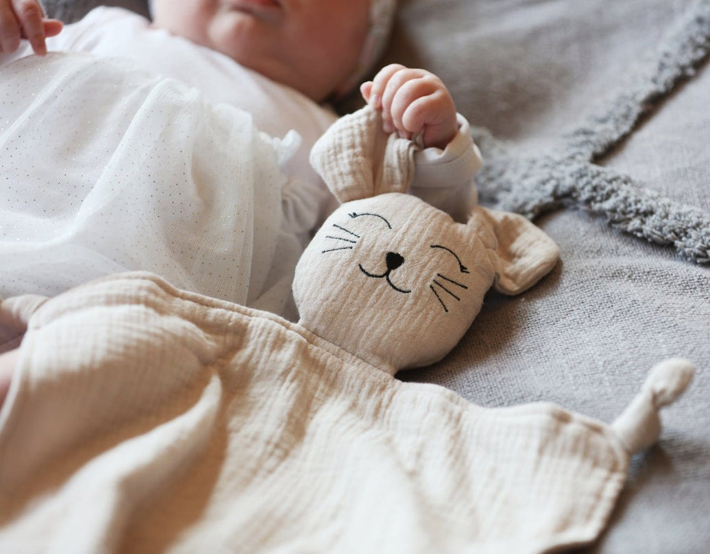 Schnuffeltuch / Schmusetuch Maus creme - bergkindl