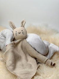 Schmusetuch Hase in Beige - bergkindl