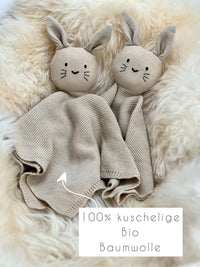 Schmusetuch Hase in Beige - bergkindl