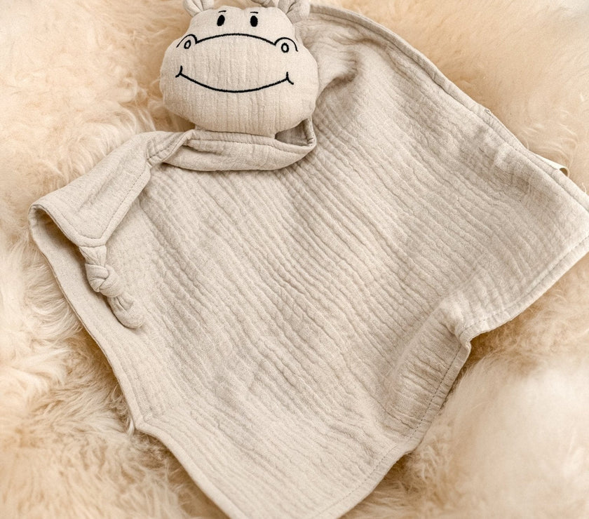 Schnuffeltuch Hippo Creme - bergkindl