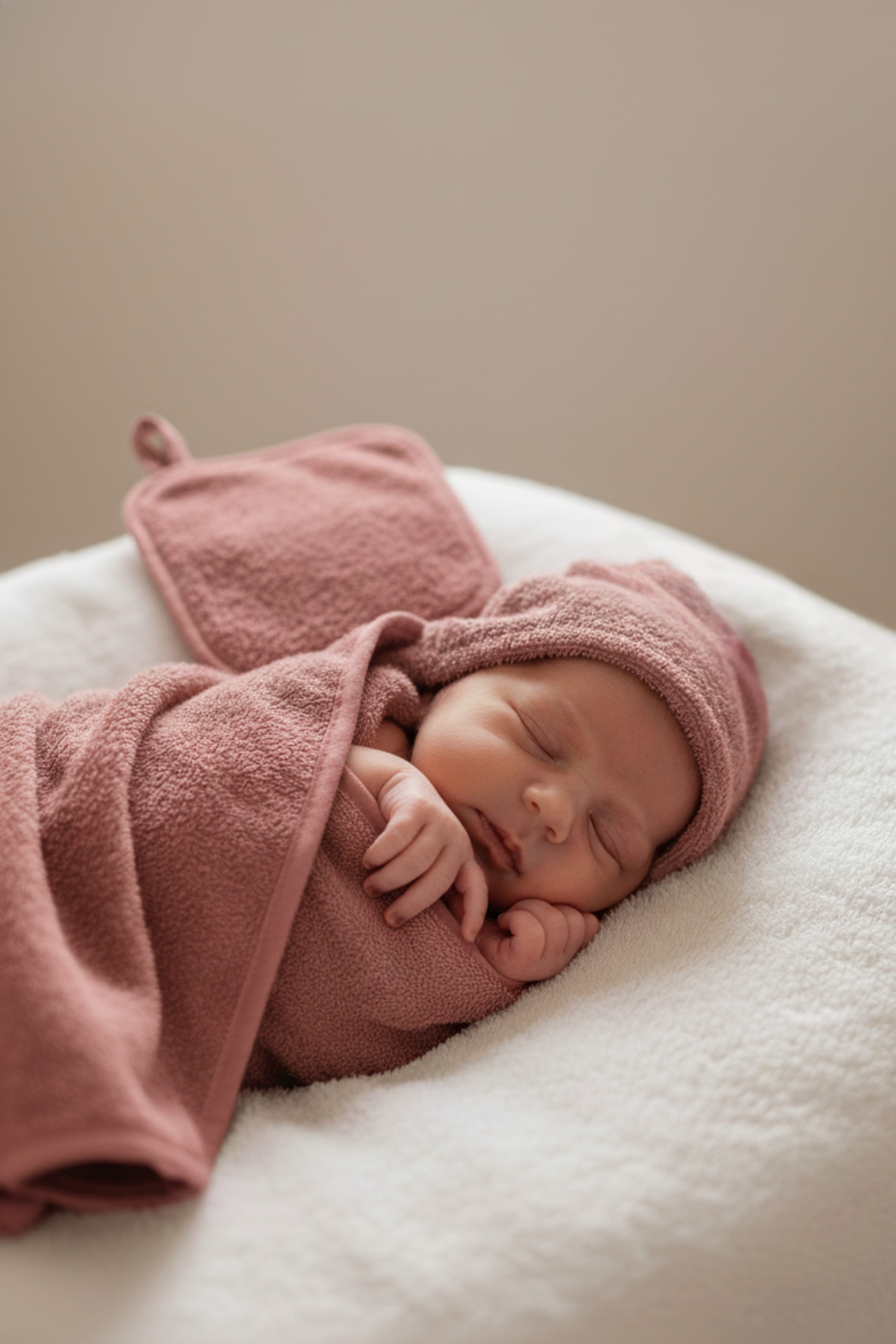 Kinderhandtuch baby rose optional mit Namen