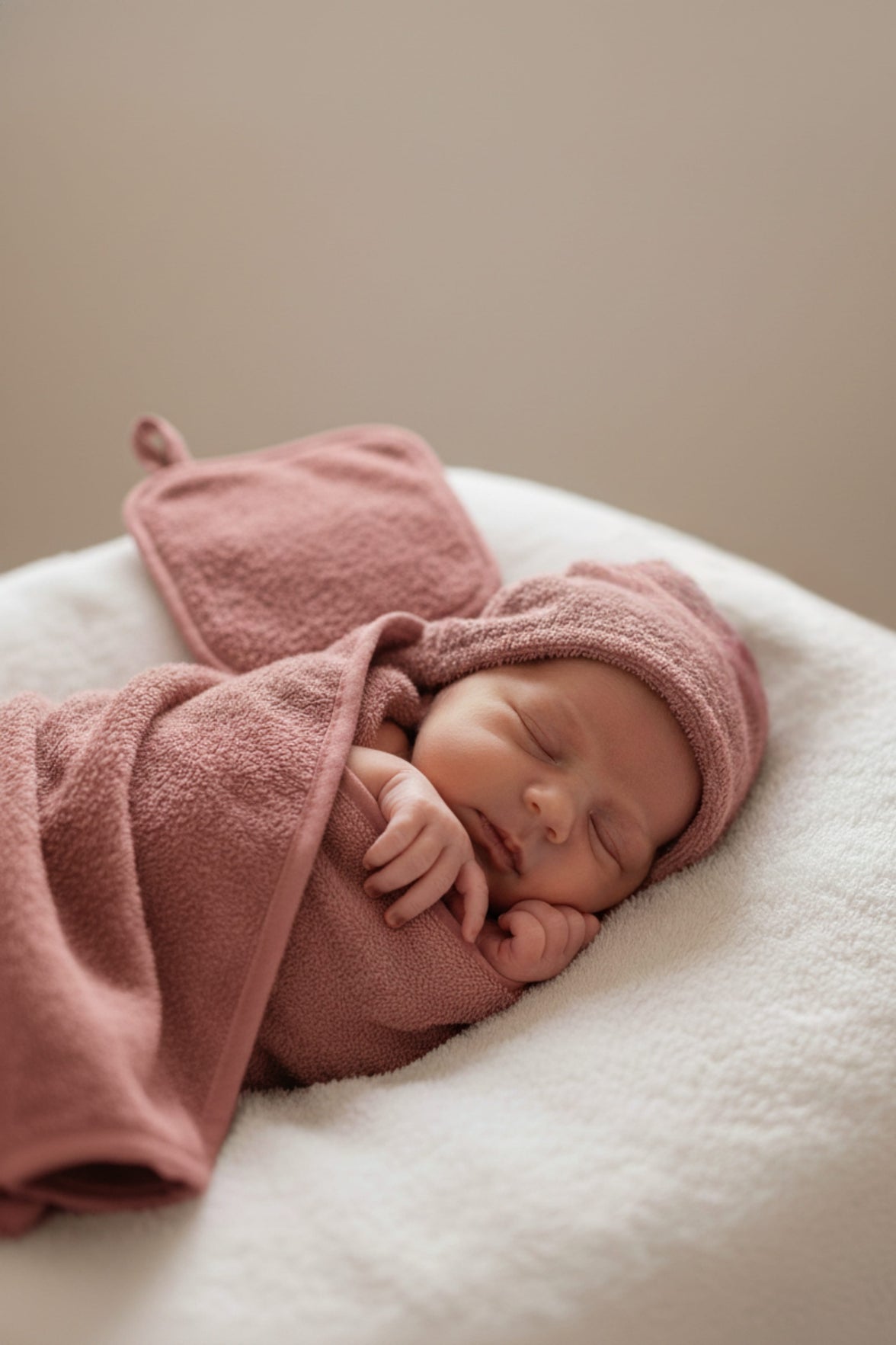 Kinderhandtuch baby rose optional mit Namen