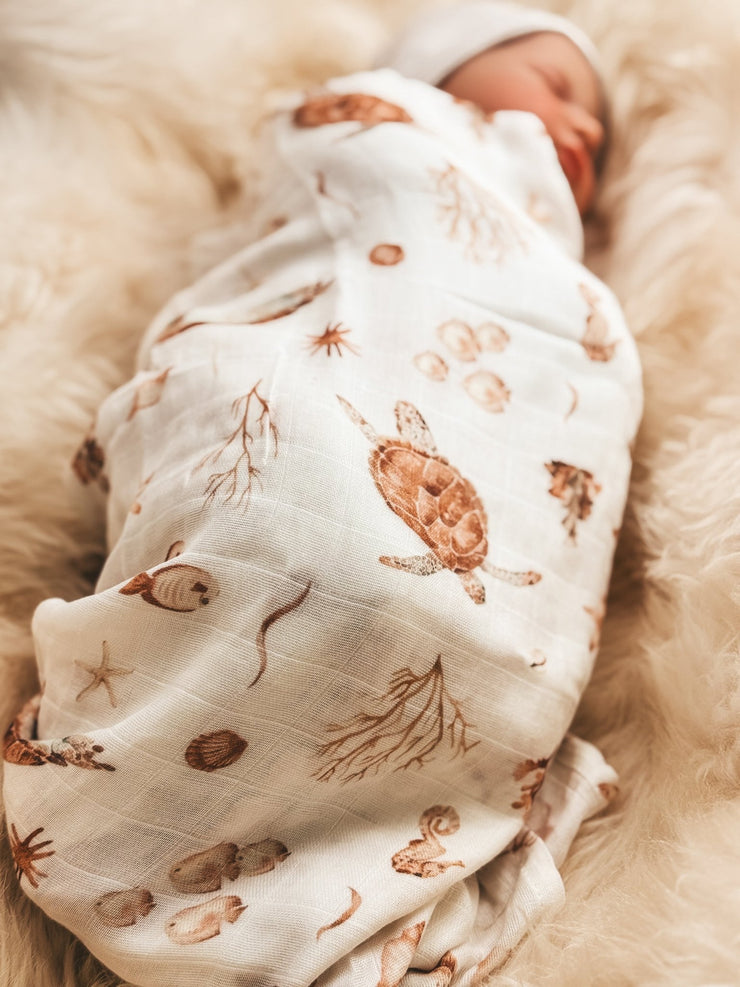 Turtle Baby Musselintuch - Kuschelweich und Vielseitig - bergkindl