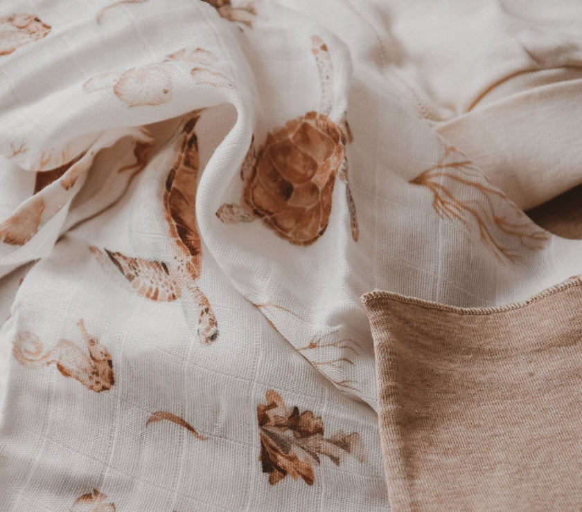 Turtle Baby Musselintuch - Kuschelweich und Vielseitig - bergkindl