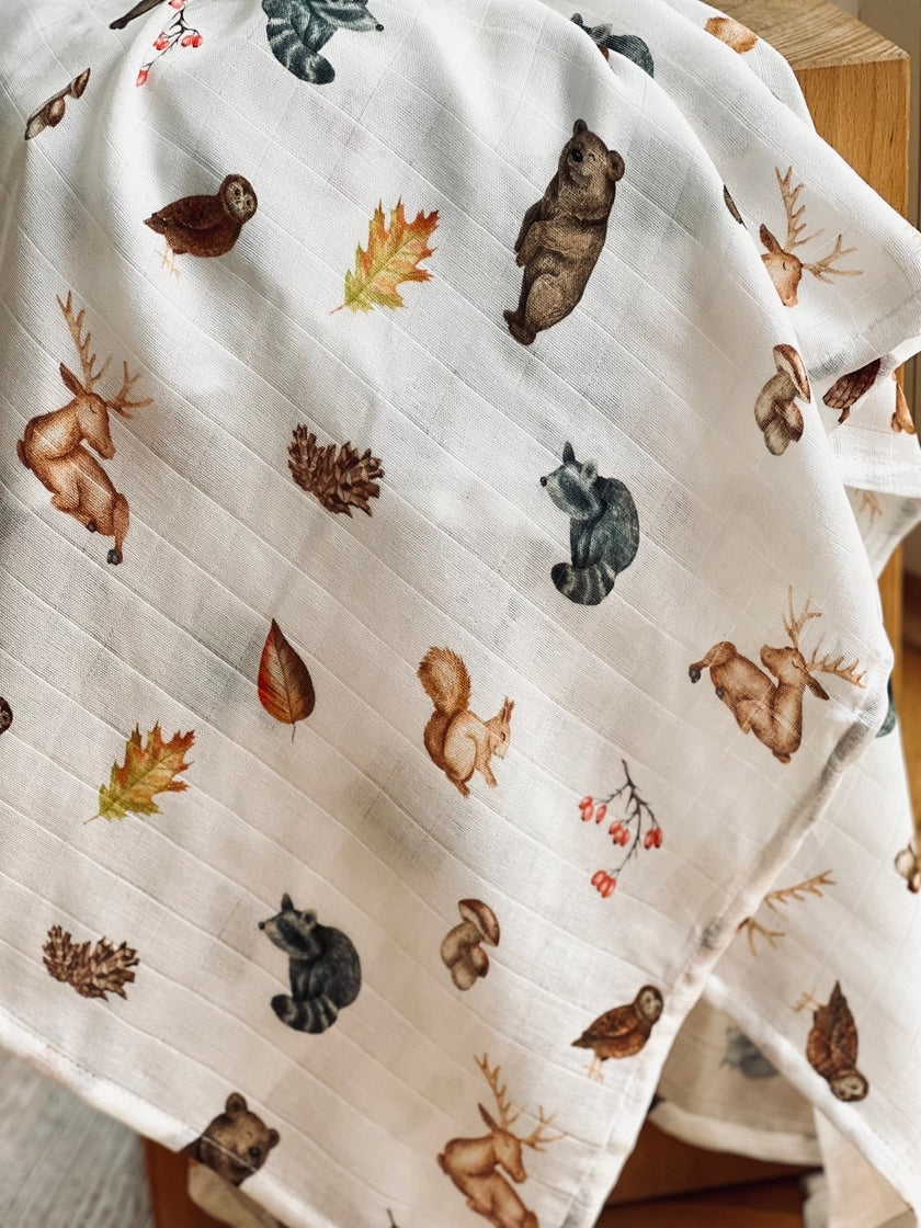 Wald Baby Musselintuch - Kuschelweich und Vielseitig - bergkindl